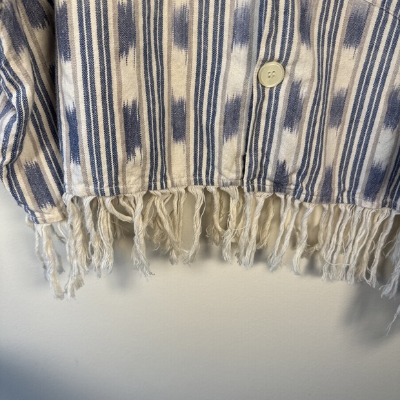 Carolina Colors II Vintage Top Women's 26W Cotton Button Up Southwestern Fringe - Picture 5 of 9